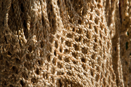 Bags made of jute rope.の写真素材