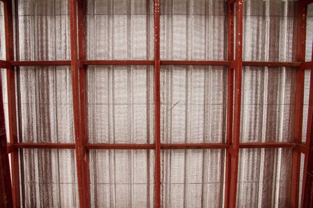Under metal sheet attached to the roof insulationの写真素材