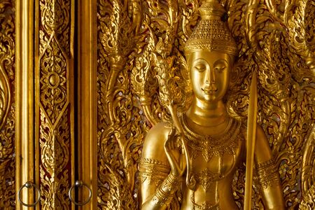 Monument of golden buddha,Temple Thailandの写真素材