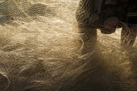 Piles of fishing nets.
