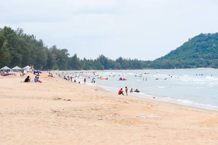 Prachuap Khiri Khan, Thailand - April, 18, 2017 : View of Baan Grood beach in Thongchai Sub district, Bangsapan District, Prachuap Khiri Khan, Thailandのeditorial素材