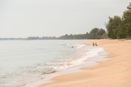 Prachuap Khiri Khan, Thailand - April, 18, 2017 : View of Baan Grood beach in Thongchai Sub district, Bangsapan District, Prachuap Khiri Khan, Thailandのeditorial素材