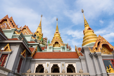 Prachuap Khiri Khan, Thailand - April, 17, 2017 : Wat Thang Sai on mountain Thongchai, The important temple in Baangrood, Prachuapkhirikhan Thailand.のeditorial素材
