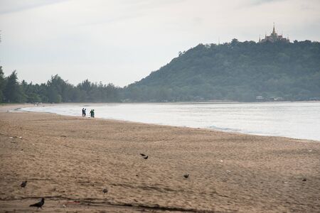 Prachuap Khiri Khan, Thailand - April, 18, 2017 : View of Baan Grood beach in Thongchai Sub district, Bangsapan District, Prachuap Khiri Khan, Thailandのeditorial素材