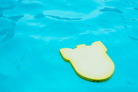 Rayong, Thailand - April, 28, 2017 : Foam buoyancy in the swimming pool of Vongdeuan Resort at the Koh Samet Island, Rayong, Thailandの写真素材
