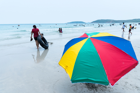 Chon Buri, Thailand - April, 27, 2017 : View of Namsai beach in Sattahip, Chon Buri, Thailandのeditorial素材