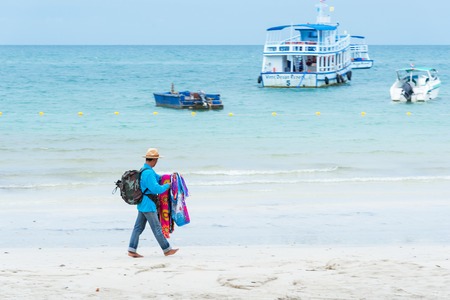 Rayong, Thailand - April, 28, 2017 : View of Vongdeuan beach at the Koh Samet island, Rayong, Thailandのeditorial素材