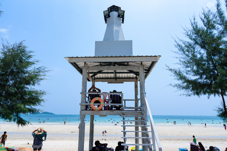 Chon Buri, Thailand - April, 27, 2017 : View of Namsai beach in Sattahip, Chon Buri, Thailandのeditorial素材
