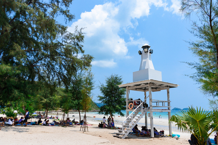 Chon Buri, Thailand - April, 27, 2017 : View of Namsai beach in Sattahip, Chon Buri, Thailandのeditorial素材