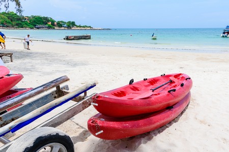 Rayong, Thailand - April, 28, 2017 : View of Vongdeuan beach at the Koh Samet island, Rayong, Thailandのeditorial素材