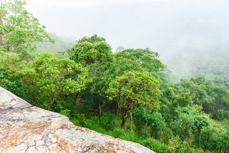Mountains and beautiful view of landscape in Chaiyaphum, Thailandの写真素材