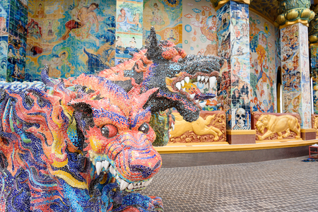 Nakhon Ratchasima, Thailand - July, 02, 2017 : Statue of gods of Wat Ban Rai in Nakhonratchasima Province, Thailand.のeditorial素材