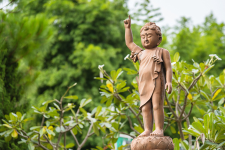 Chaiyaphum, Thailand - July, 02, 2017 : The Littel Buddha statue in Wat Phra That Chaiyaphum Temple at Chaiyaphum, Thailandのeditorial素材