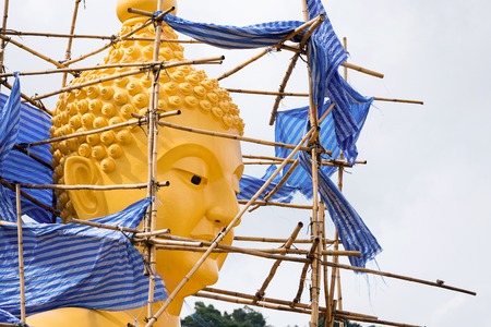 Nakhon Nayok, Thailand - July, 16, 2017 : Sculpture Figures Buddhist Monks. Budha and 1250 Monks, at...