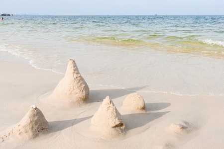 Sand castle on the beach.Thailand
