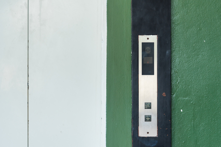 Lift with buttons on vintage background.Thailandの写真素材