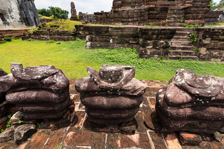 Lop Buri, Thailand - April, 29, 2018 : Phra Si Mahathat Temple, One of the oldest temples in Lopburi Province in Thailand.のeditorial素材