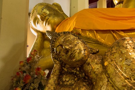 Saraburi, Thailand - April, 29, 2018 : Golden Buddha statue of Wat Phra Phutthabat Woramahawihan temple in Saraburi, Thailandのeditorial素材