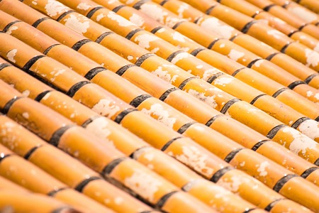 Roof at chinese god Shrine at Shrine Xian Dai Lo Tian Gong, a new tourist attraction Chinese temple...