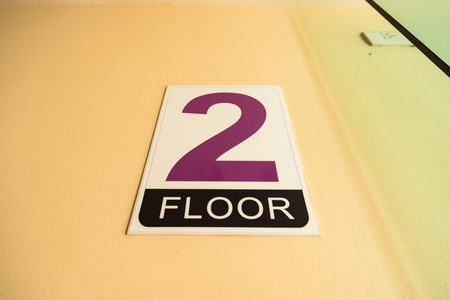 Signs floor of Building No.2 of D varee diva kiang haad beach hotel Hua Hin city Prachuab Khirikhan, Thailandの写真素材