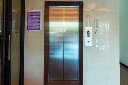 Prachuap Khiri Khan,Thailand - June, 02, 2018 : Lift with buttons of D varee diva kiang haad beach hotel Hua Hin city Prachuab Khirikhan, Thailandのeditorial素材