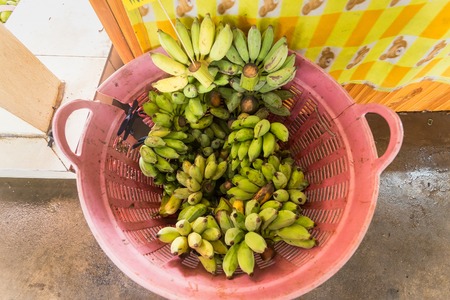 Pisang Awak banana in the market,Thailandの写真素材