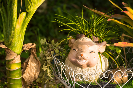 Plaster doll for garden decoration.の写真素材