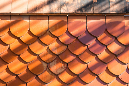 Roof tiles texture backgroundの写真素材