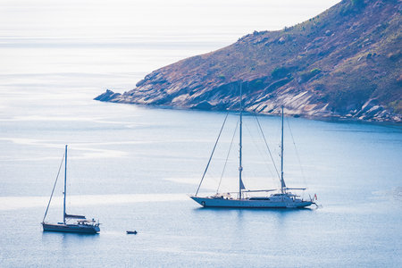 Phuket, Thailand - March, 29, 2019 : Yacht at Phuket island, Southern of Thailandのeditorial素材