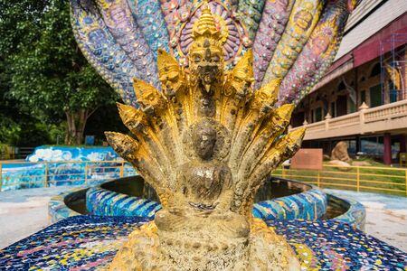 Loei province ,Thailand -  July, 06, 2019 : Buddhist sculpture of the temple Wat Pa Huay Lad, Loei, Thailandのeditorial素材