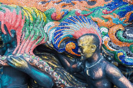Loei province ,Thailand -  July, 06, 2019 : Buddhist sculpture of the temple Wat Pa Huay Lad, Loei,...