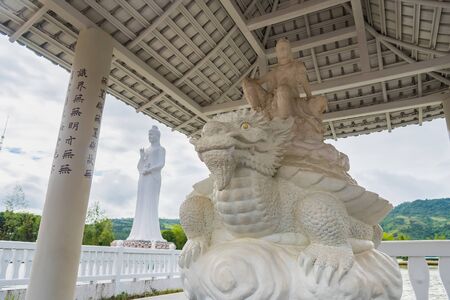 Loei province ,Thailand -  July, 06, 2019 : Beautiful Goddess of Mercy in Wat Pa Huay Lad, Loei, Thailandのeditorial素材