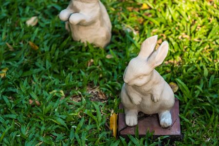 The animal statue used to decorate the garden.thailandの写真素材