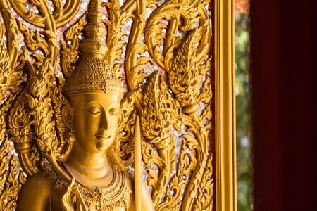 Monument of golden buddha,Temple Thailandの写真素材