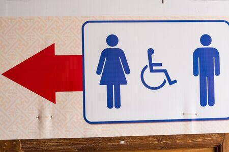 Restroom male, female and cripple public sing bathroom Signs sign toilet Men and women toilet sign...