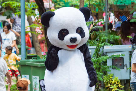 Bangkok, Thailand - September, 26, 2010 : Panda mascot in Dusit Zoo at Bangkok, Thailand