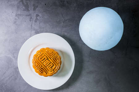 Delicious moon cake for Mid Autumn Festival.