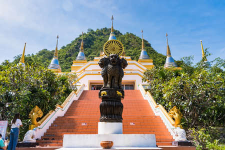 Lop Buri, Thailand - October, 24, 2020 : Wat Tham Phrathat Khao Prang, Lopburi province, Thailandのeditorial素材