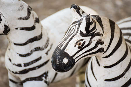 Zebra statue sacrificial offering for thai god ,god toy,pray to thai god.Thailandの写真素材