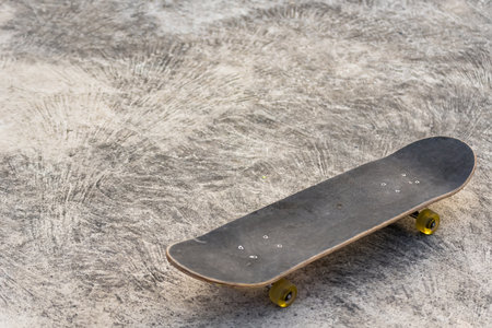 Close up surf skate or skateboard at park sunsetの写真素材