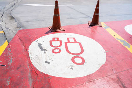 Family car parking at a shopping mall