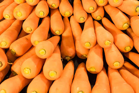 Carrot background, Vegetable in the market.の写真素材