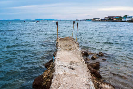 Jetty by the sea in Thailand.