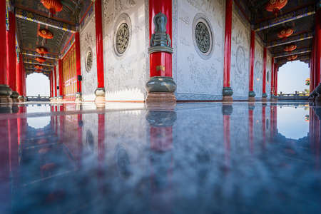 Bangkok, Thailand - December, 20, 2021 : View of Wat Borom Raja Kanjanapisek Wat Leng Nei Yee 2...