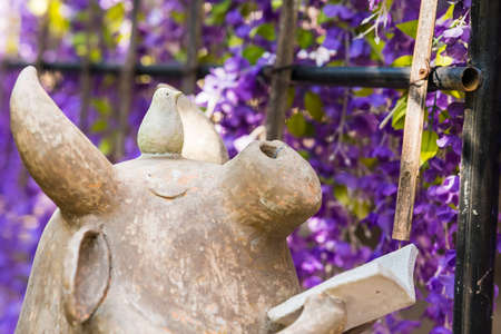 Chiang Rai, Thailand - January, 11, 2022 :  The Statue in Cherntawan International Meditation Center, Chiang Rai, Thailand.のeditorial素材