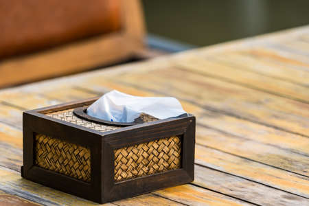 Tissues on the table in a restaurant.の写真素材