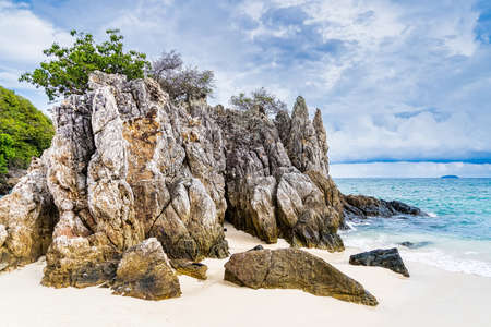 Khai Nok island is one of the most famous island in Thailand .Crystal clear water and white sand beach.の写真素材