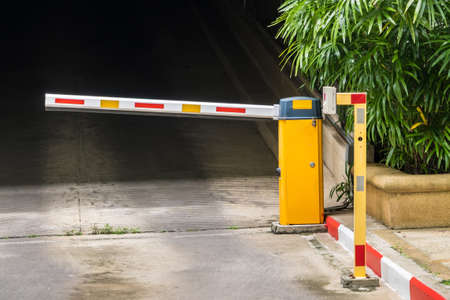 Automatic barrier gate with RFID Card dispenser system for car parking.