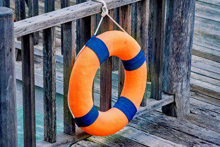 Orange lifebuoy,All Water activity rescue emergency equipment.