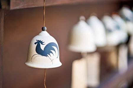 Lampang, Thailand - December, 19, 2022 : Wind chime prayer in Wat Pra That Doi Pra Jhan, Lampang, Thailandの写真素材